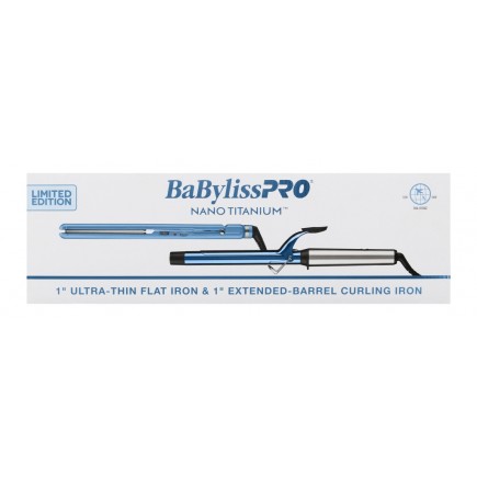 #BNTPP62 BabylissPro Nano Titanium 1" XL Curling Iron & Straightener Combo