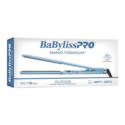 #BNT4073 BabylissPro Nano Titanium Ultra Thin Straightener 1.5"