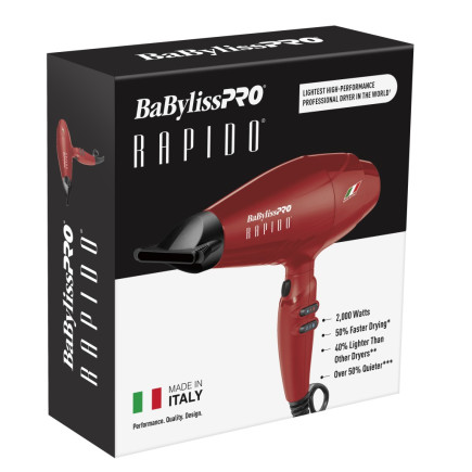 #BRRAP1 BabylissPro Rapido Dryer - Red