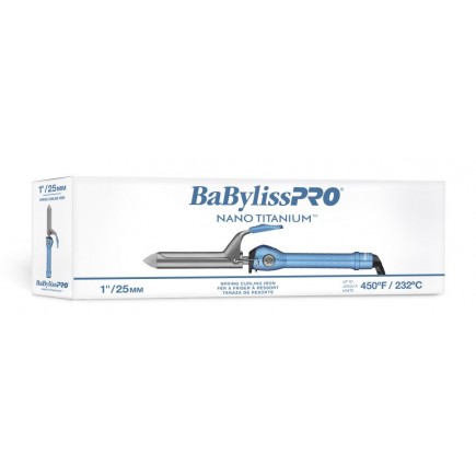 #BNT100S BabylissPro Nano Titanium Spring Curling Iron 1"