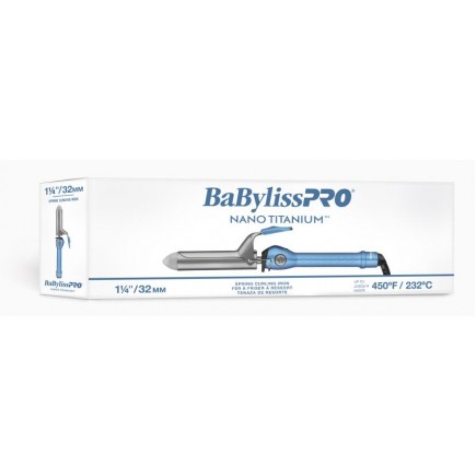 #BNT125S BabylissPro Nano Titanium Spring Curling Iron 1.25"