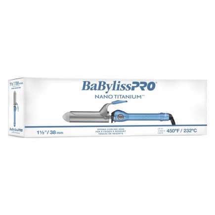 #BABNT150S BabylissPro Nano Titanium Spring Curling Iron 1.5"