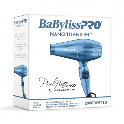 #BNTB6610N BabylissPro Nano Titanium Portofino Dryer - Blue