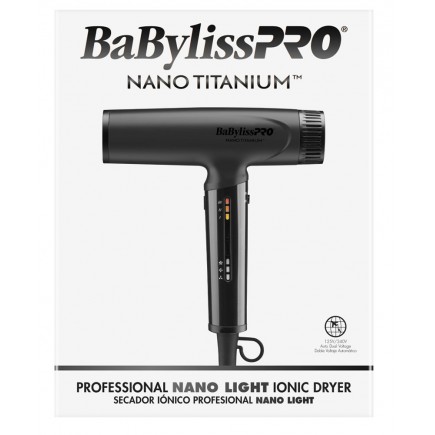 #BNTC9200MB BabylissPro Nano Light Ionic High-Speed Dryer (Matte Black)