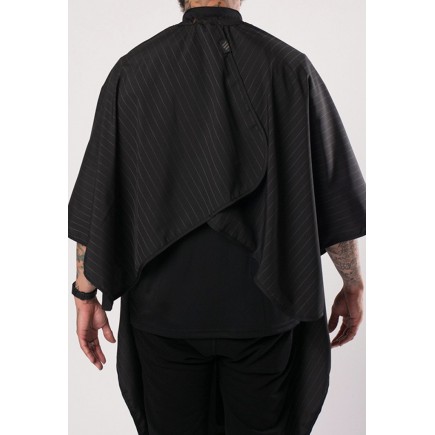 Barber Strong The Barber Cape - Black w/ Pinstripes