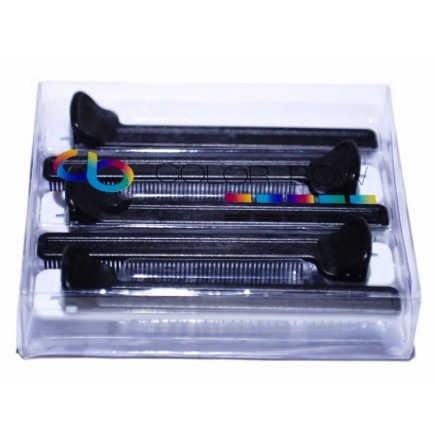 ColorBow Clip Comb Matte Black/White  5/pk