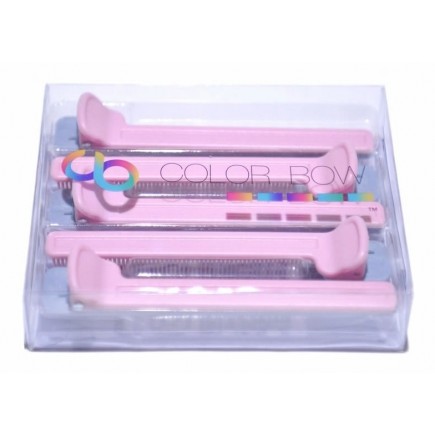 ColorBow Clip Comb Pink/Gray  5/pk