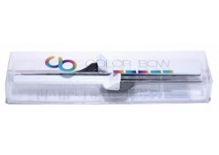ColorBow Rat Tail Clip Comb Matte Black/White  2/pk