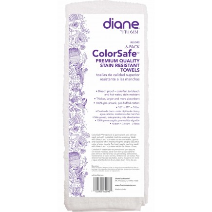 #65048 Diane Colorsafe Towels (White) 6pk