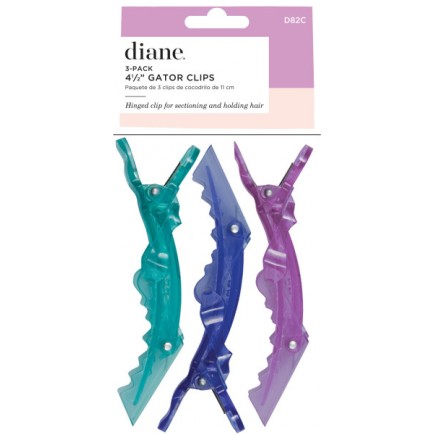 #D82C Alligator Clips 4-1/2" 3/PK (Asst'd Colors)