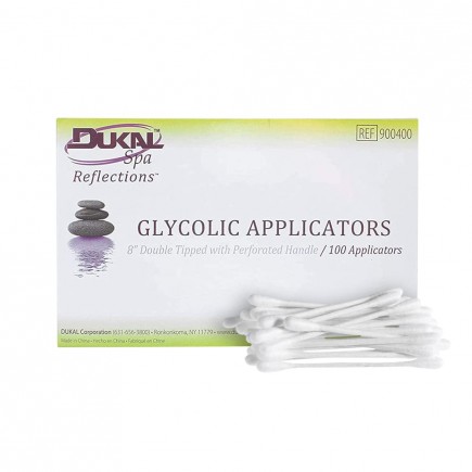 #900400  Dukal Dual Tip 8" Glycolic Applicators 100CT