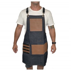 Empire Barber Apron - Denim