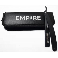 #EMP100 EMPIRE BLACK STEEL RAZOR W/ ZIPPER POUCH 