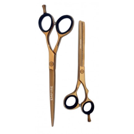 #EMP1200/1300 Empire 7" Gold Barber Shear / Thinner Combo