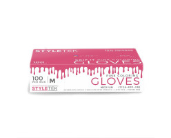 Styletek Pink Powder Free Vinyl Gloves