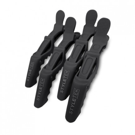 #STACLIPS-BLK Styletek Perfect-Grip Alligator Clips 4pk (Black)