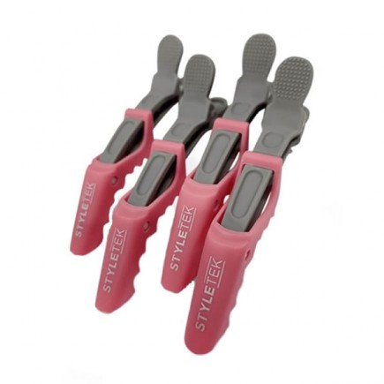 #STACLIPS Styletek Perfect-Grip Alligator Clips 4pk (Pink)