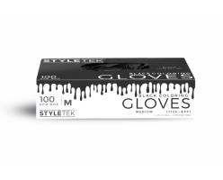 Styletek Black Powder Free Vinyl Gloves