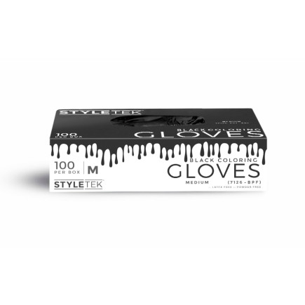 Styletek Black Powder Free Vinyl Gloves