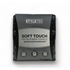 Styletek Bleach Resistant Microfiber Towels 10pk (Black)