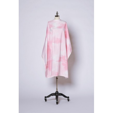 #F7061 Fromm Tiedye Hairstyling Cape (Pink)