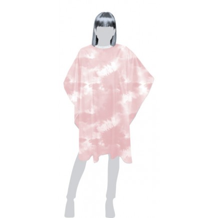 #F7061 Fromm Tiedye Hairstyling Cape (Pink)