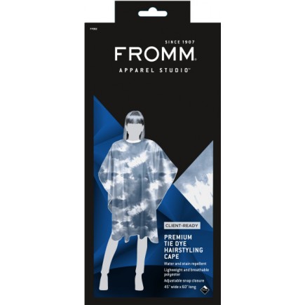 #F7062 Fromm Tiedye Hairstyling Cape (Blue)