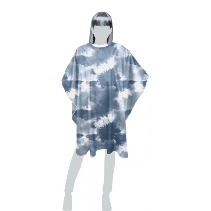 #F7062 Fromm Tiedye Hairstyling Cape (Blue)