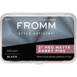 #F5204 Fromm Pro Matte Bobby Pins 2" (Black) 300pk