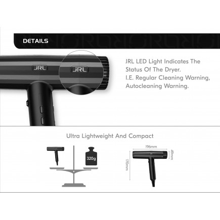 #FP2020H-W JRL Forte Pro Dryer - White