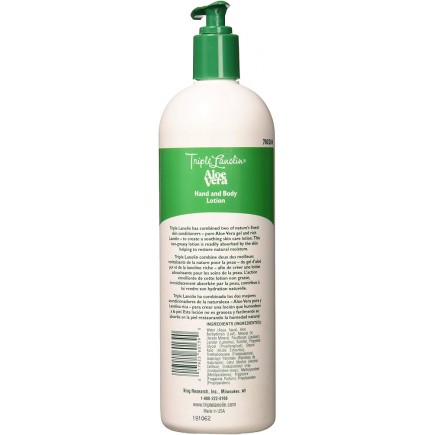 TRIPLE LANOLIN ALOE VERA HAND & BODY LOTION 20 OZ