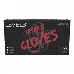 L3VEL3 Red-ish Nitrile Gloves 100ct