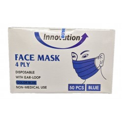 #20984  4-Ply Face Mask - Blue  50/bx 