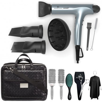 Olivia Garden Perfect Volume Stylist Tool Bag (Silver-Blue)