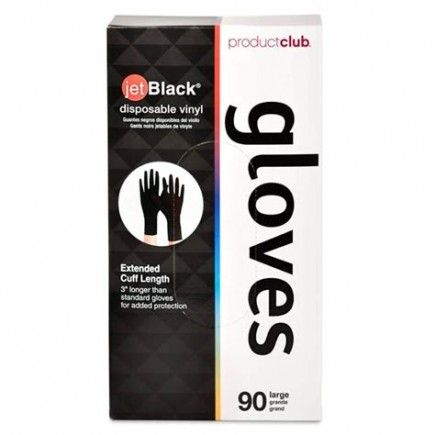 PRODUCT CLUB JET BLACK DISPOSABLE VINYL GLOVES 90/CT