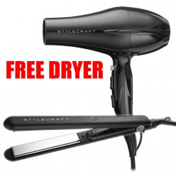 Stylecraft Stay-Temp Flat Iron 1" w/ FREE Ionic Turb Dryer