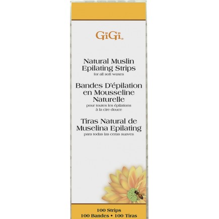 #0600 Gigi Muslin Strips Small 1.75 x 4.5" 100/PK (Natural)