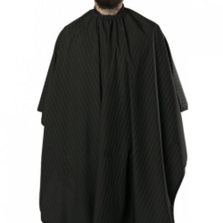 Barber Strong The Barber Cape - Black w/ Pinstripes