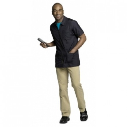 #D786 Barber Jacket w/Zipper - Medium